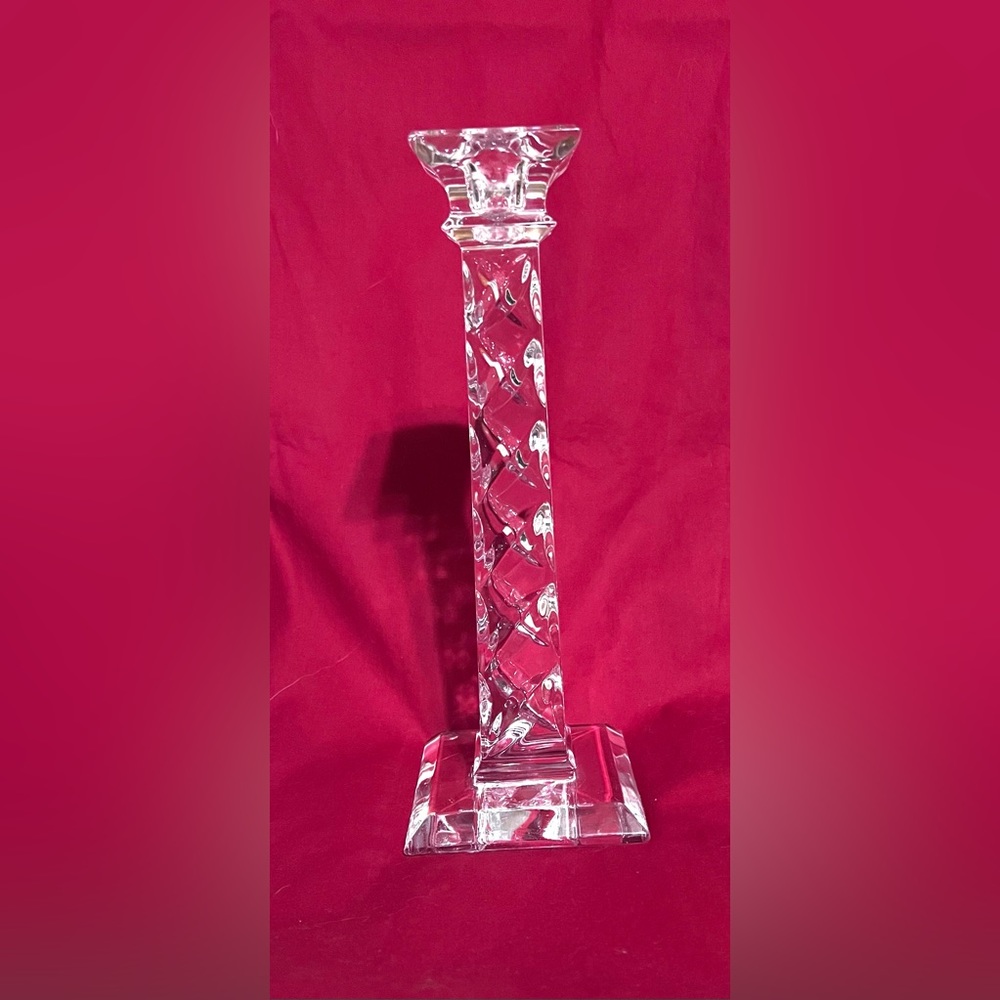 Crystal 10” Tall heavy Stunning Candle Stick